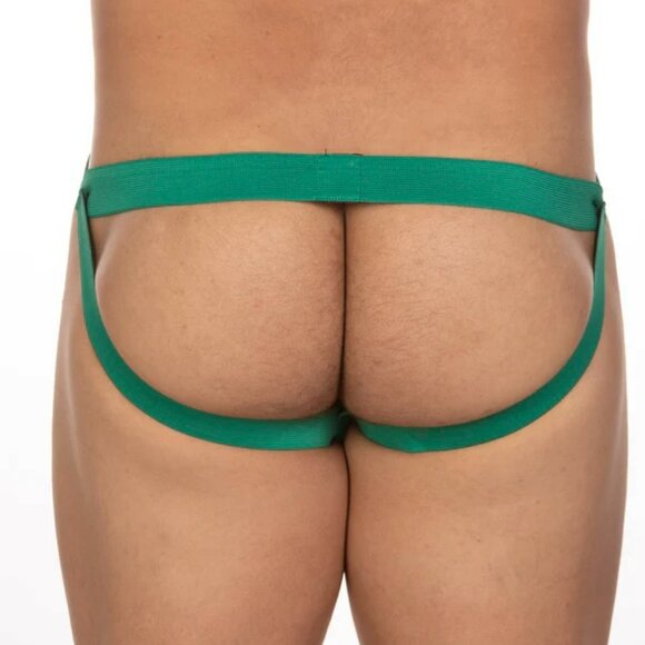 FIZX Mark by Undergear  Solid Knit Lace-up Athletic Supporter/Jock- Green/ Black - Picture 14 of 14